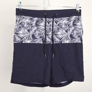 Fair Harbor Shorts Men Medium Blue Floral Lined Drawstring Elastic Waist